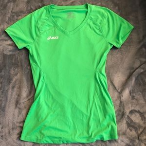 Bright Green Asics Workout Top